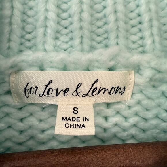 For Love and Lemons Kerry Cropped Sweater Multicolor Size S New - Picture 5 of 8